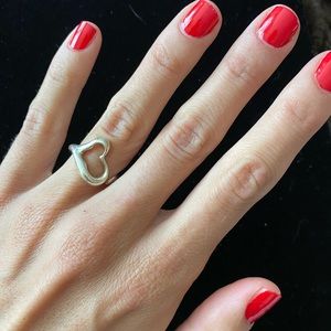 Tiffany and Co. Elsa Peretti open heart ring